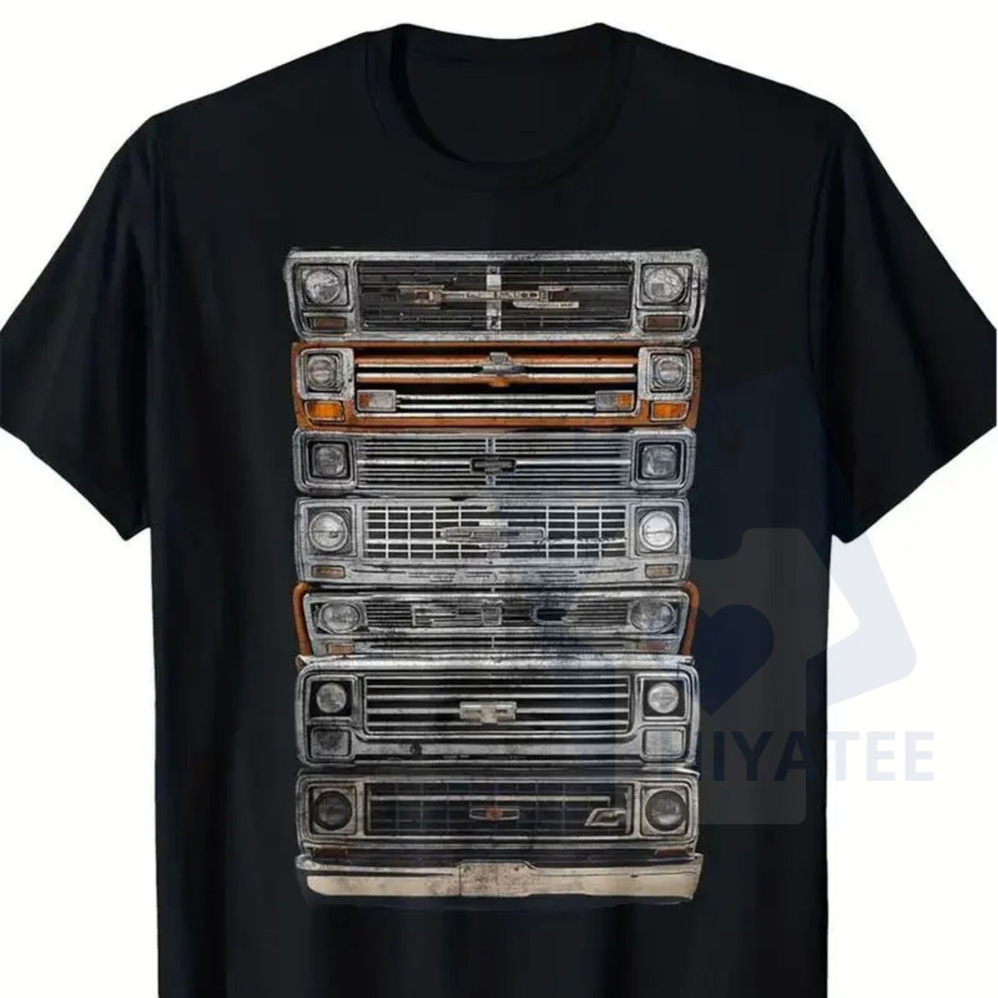 Classic American Square Body Trucks T-Shirt – Summer Graphic Tee for Men & Women - Hiyatee
