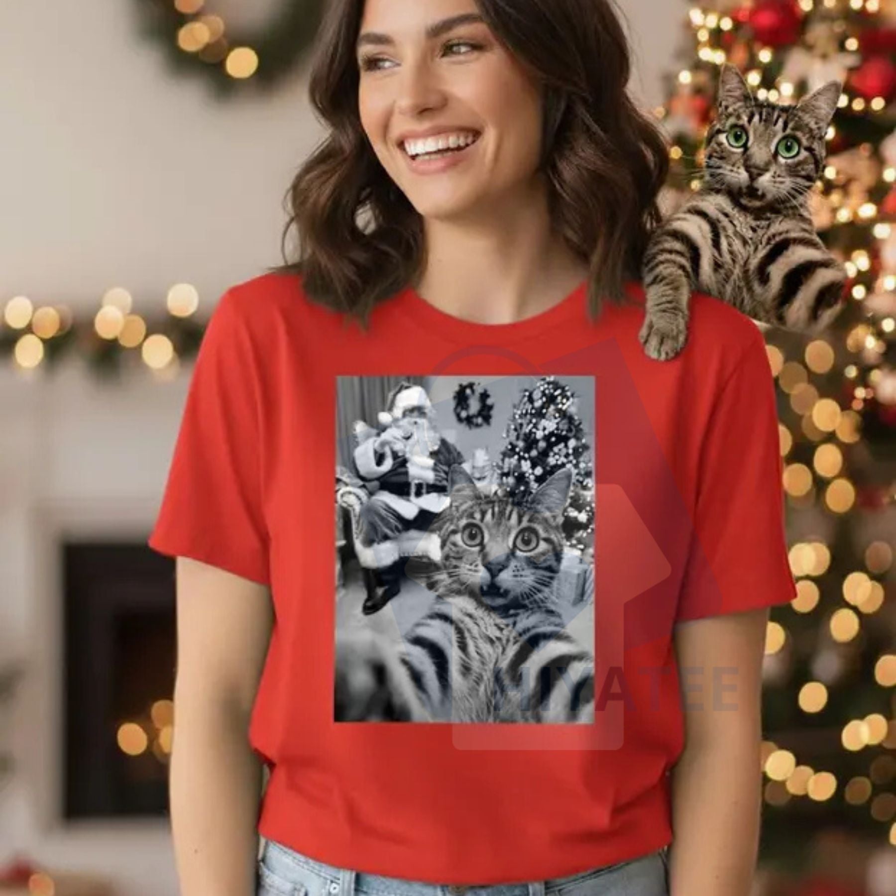 Claws and Claus T-Shirt – Unisex Short Sleeve Tee Printed in the USA - Hiyatee