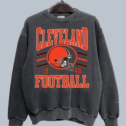 Vintage Team Football Oversized 90s Dark Heather Sweatshirt Retro Sport Tee