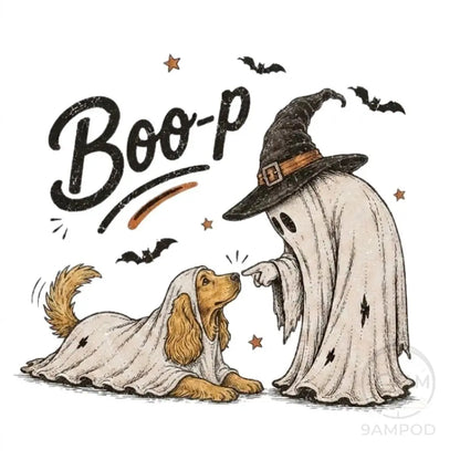 Funny Halloween Dog Mom Boo-p Ghost Dog Comfort Colors Tee