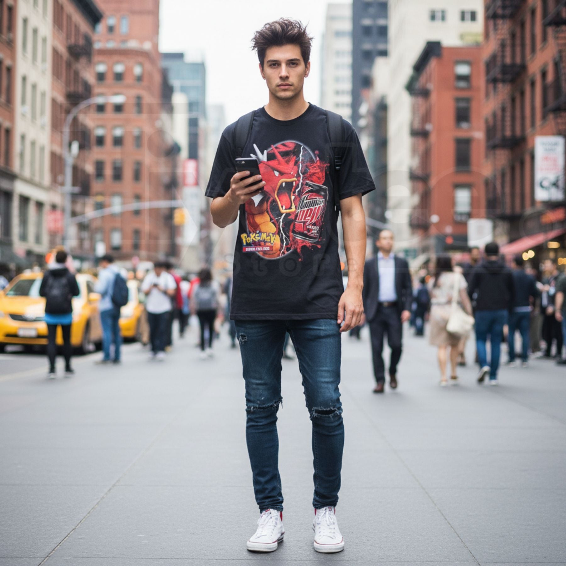 "Code Red" Legendary Gyarados T-Shirt – Shiny Lake of Rage Retro Graphic Tee - Hiyatee