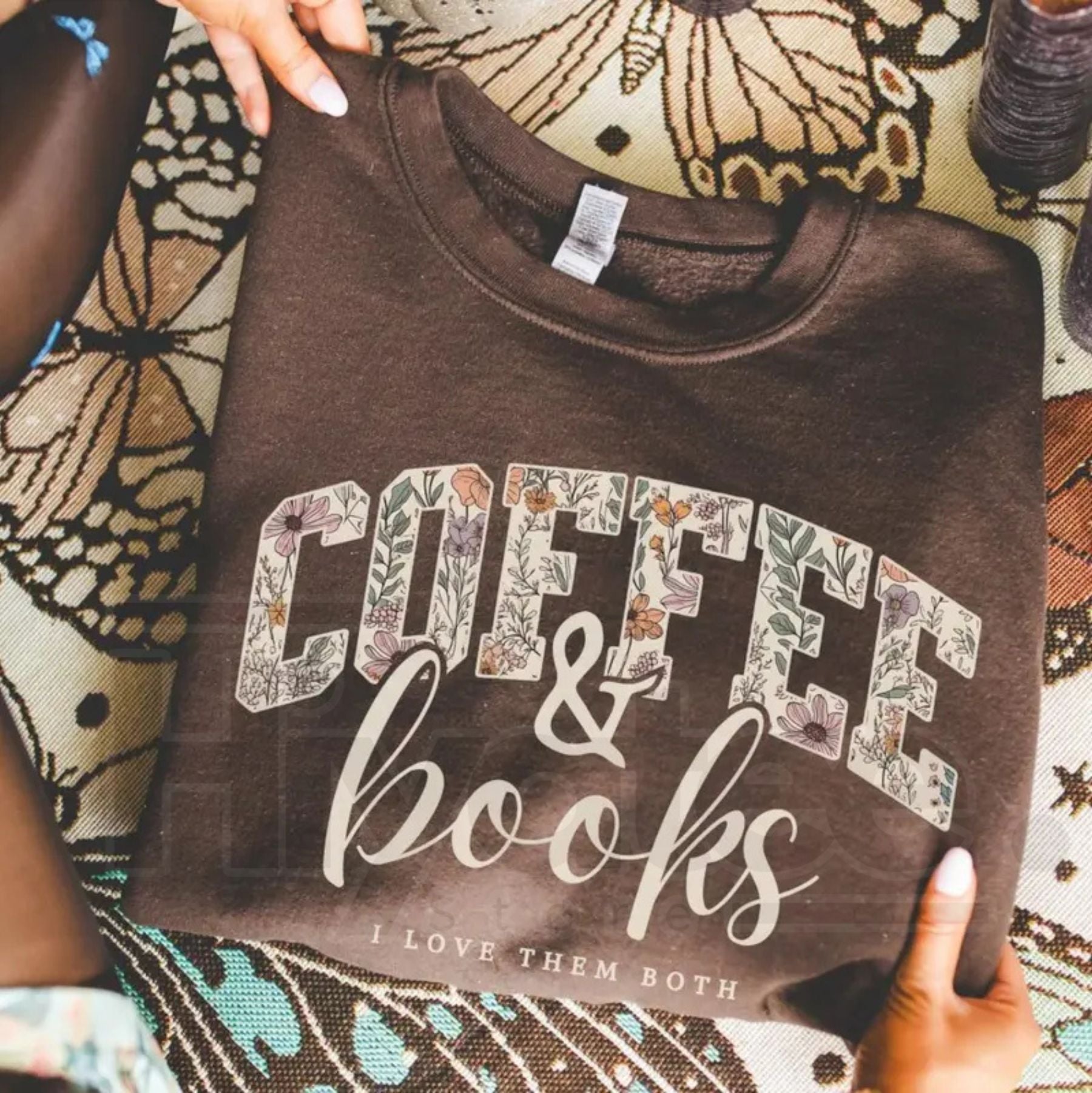Coffee and Books Sweatshirt: Cozy Crewneck for Readers and Book Lovers - Hiyatee