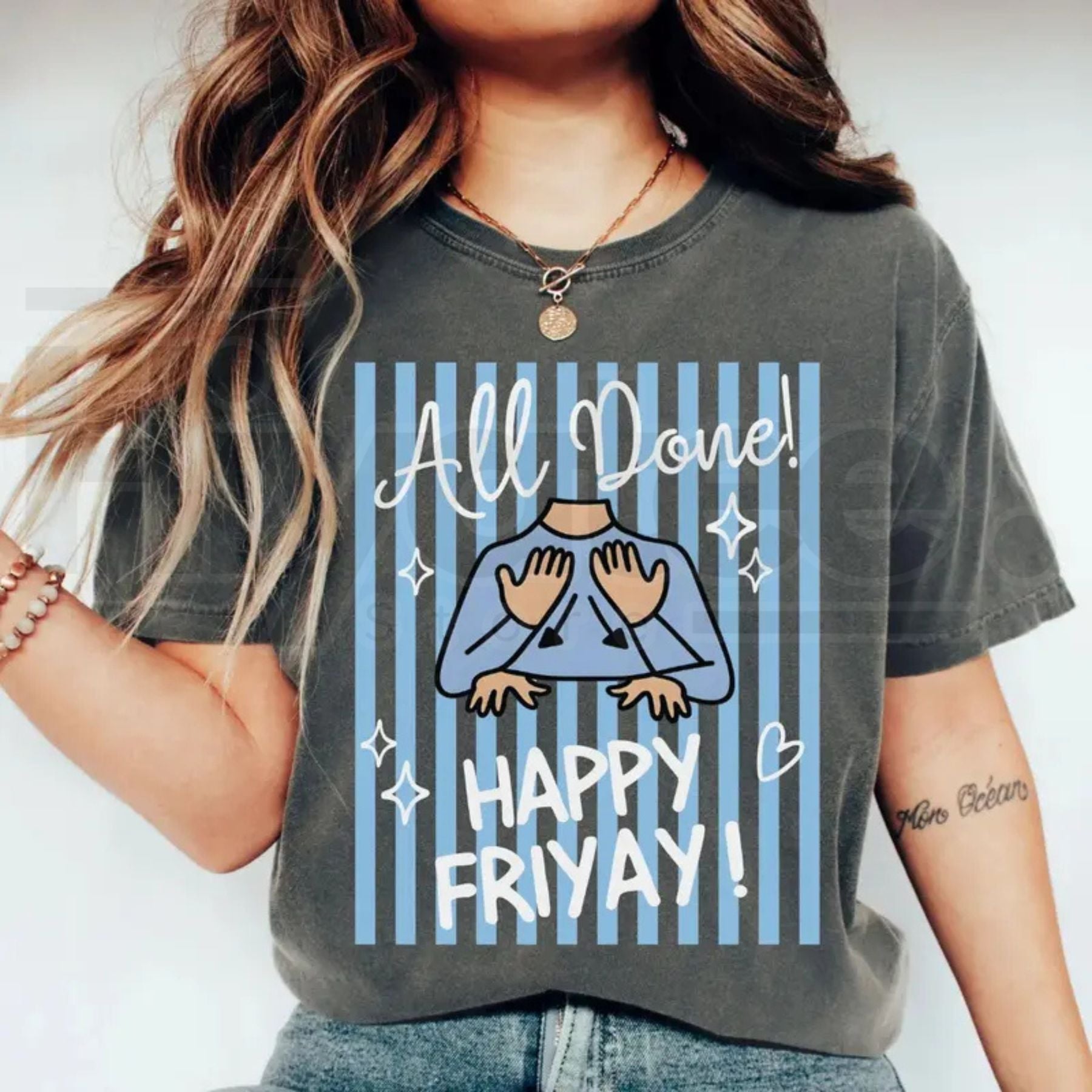 Comfort Color ASL Happy Friyay Shirt SPED Teacher Sign Language Tee - Hiyatee