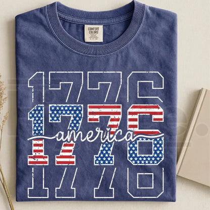 Comfort Colors 1776 Land of the Free Shirt – 250th America Anniversary Independence Day Tee, Fourth of July Gift - Hiyatee