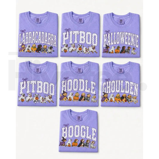 Comfort Colors 30+ Dog Breeds Vintage Halloween Shirt - Hiyatee