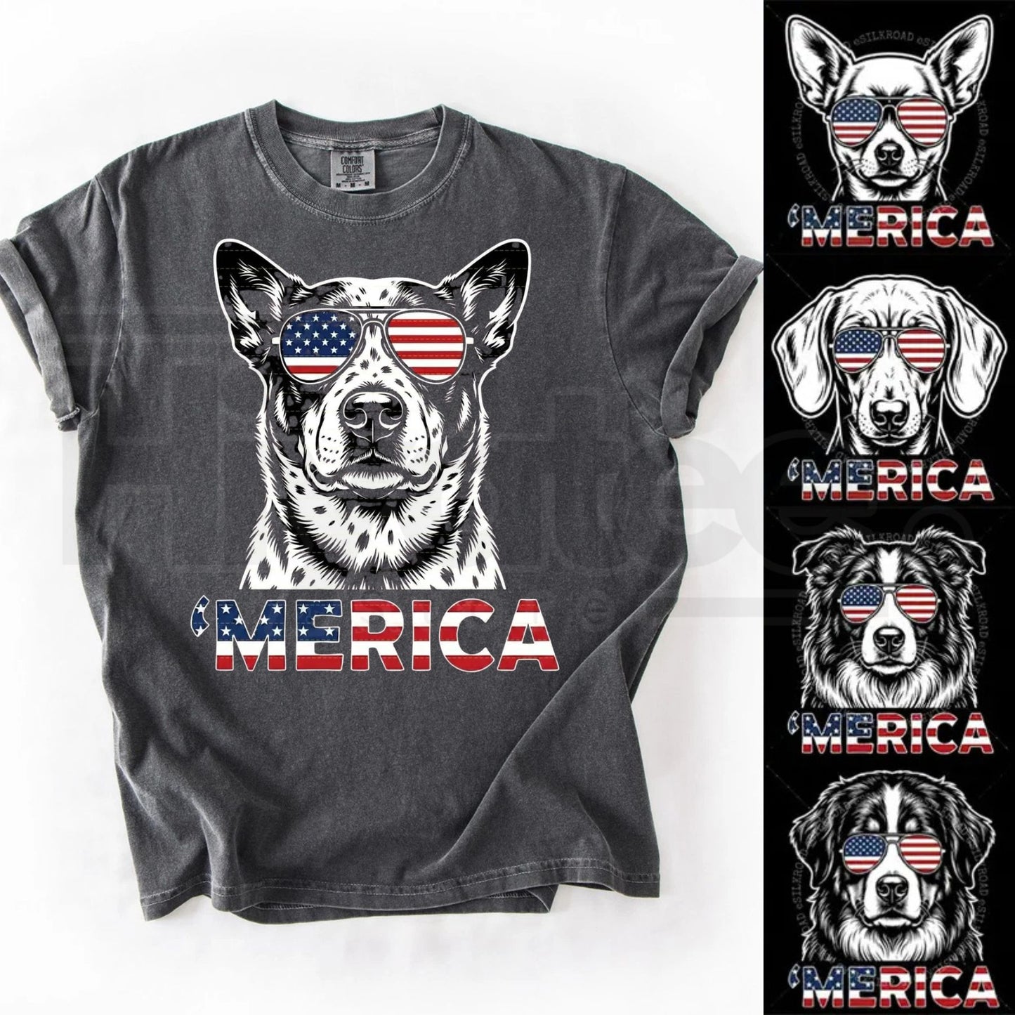 Comfort Colors 50+ Dog 4th of July Navy Shirt – Funny Patriotic Golden Retriever Labrador Graphic Tee, USA Independence Day Gift - Hiyatee