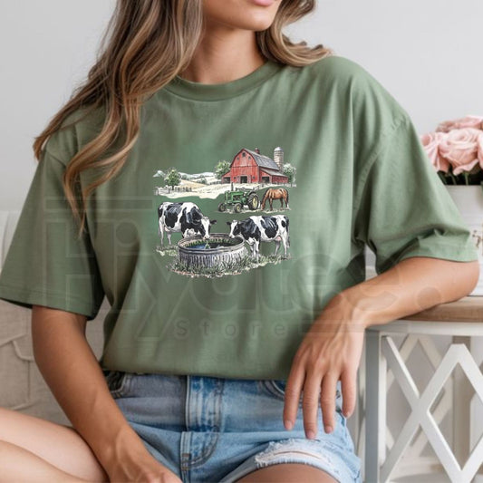 Comfort Colors® 90s Farm T-Shirt – Vintage Country Graphic Tee for Men & Women - Hiyatee