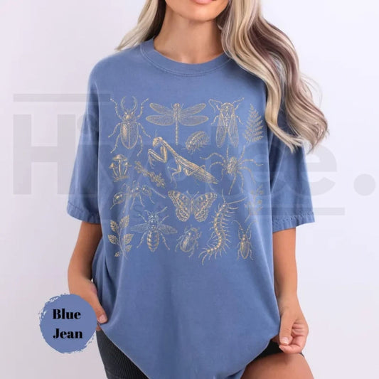 Comfort Colors 90s Vintage Insect Tattoo Style Bug Tee - Hiyatee