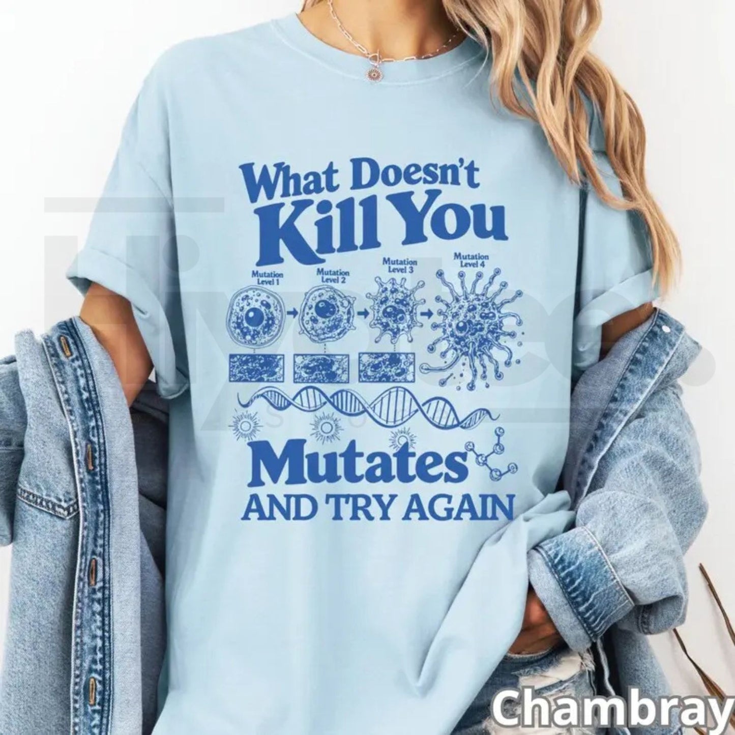 Comfort Colors Bacteria Virus Science Biology Teacher Shirt - Hiyatee