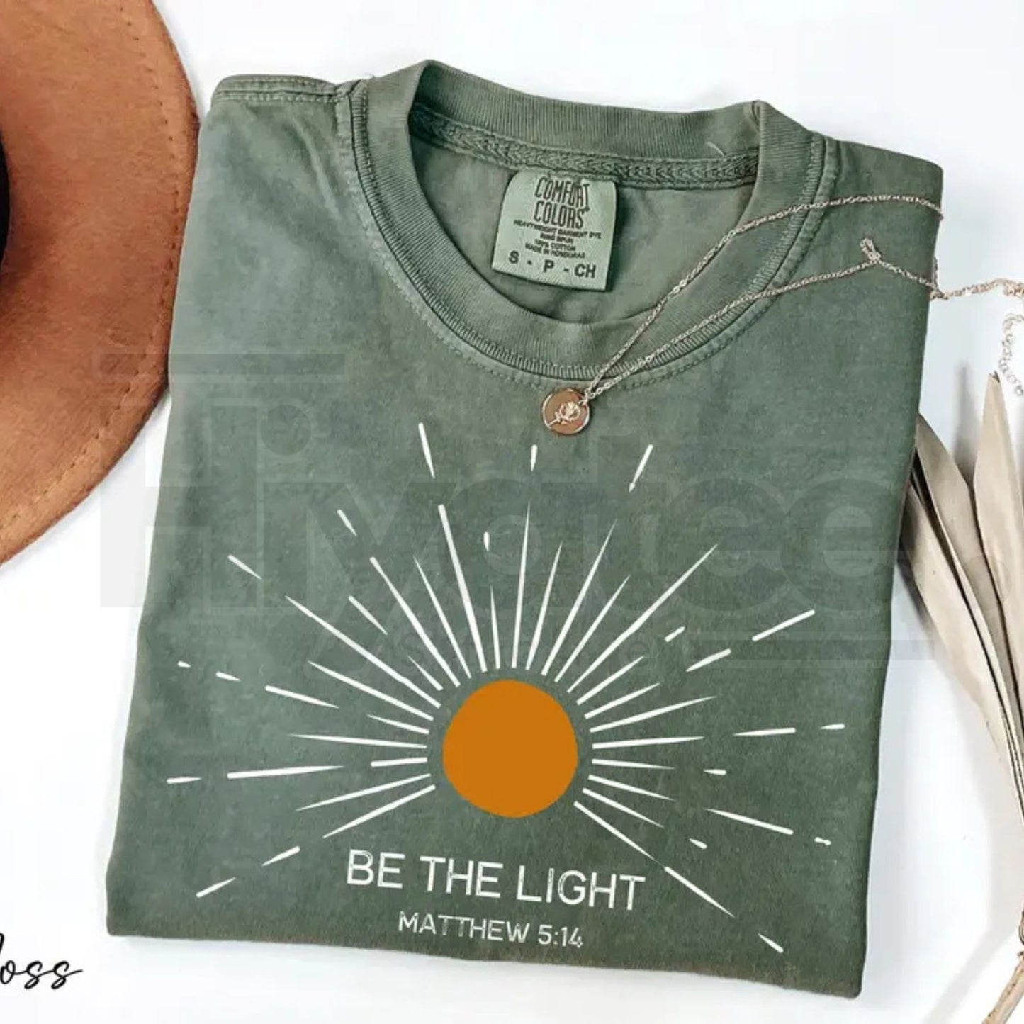 Comfort Colors® Be The Light Shirt – Trendy Bible Verse & Religious Faith Graphic Tee - Hiyatee