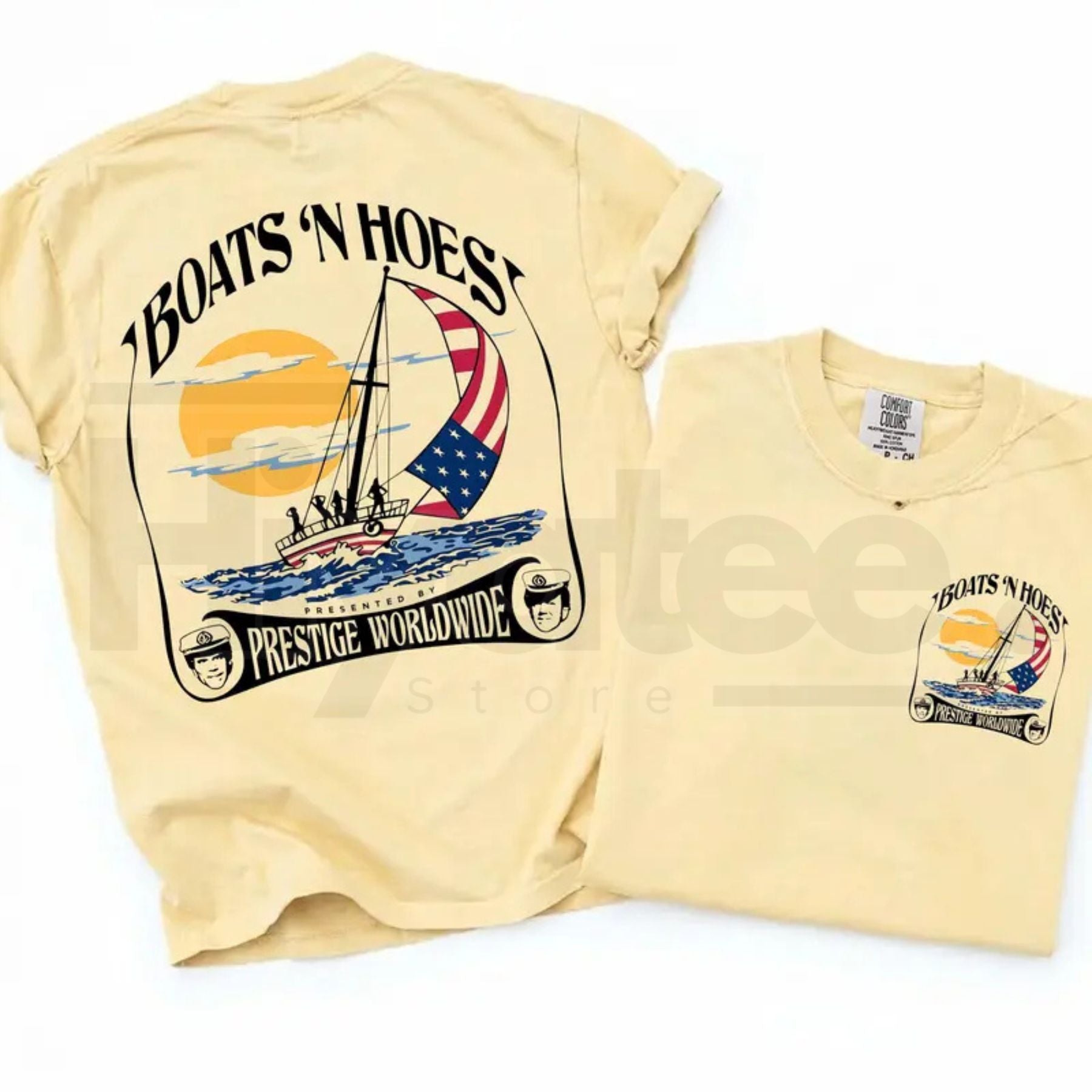 Comfort Colors® Boats and Hoez Tee – Retro Step Brothers Movie T-Shirt - Hiyatee