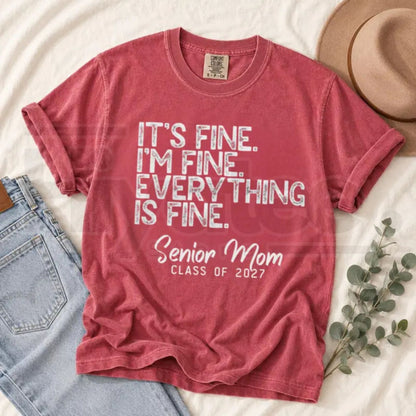 Comfort Colors Class of 2027 Senior Mom Shirt.. - Hiyatee