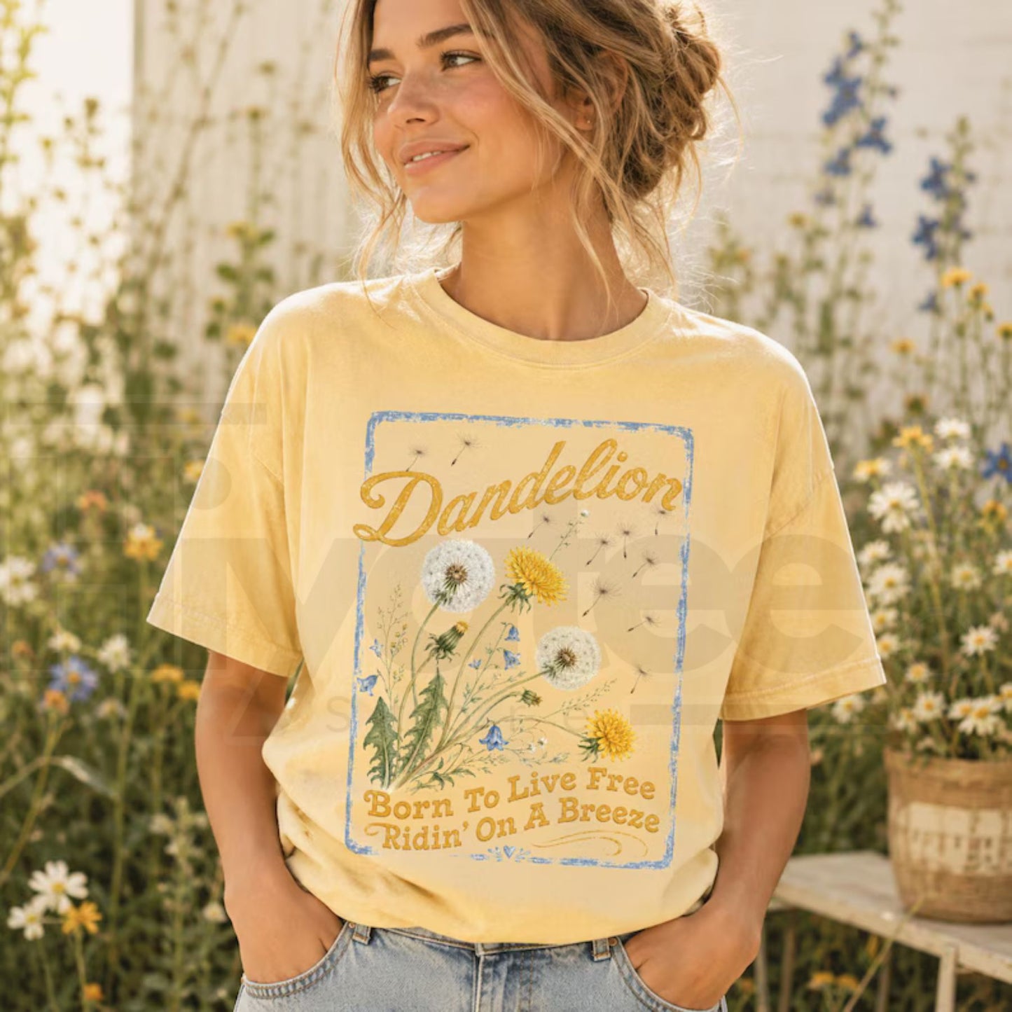 Comfort Colors Dandelion Shirt Country Music Graphic Tee Dandelion Lover Gift - Hiyatee