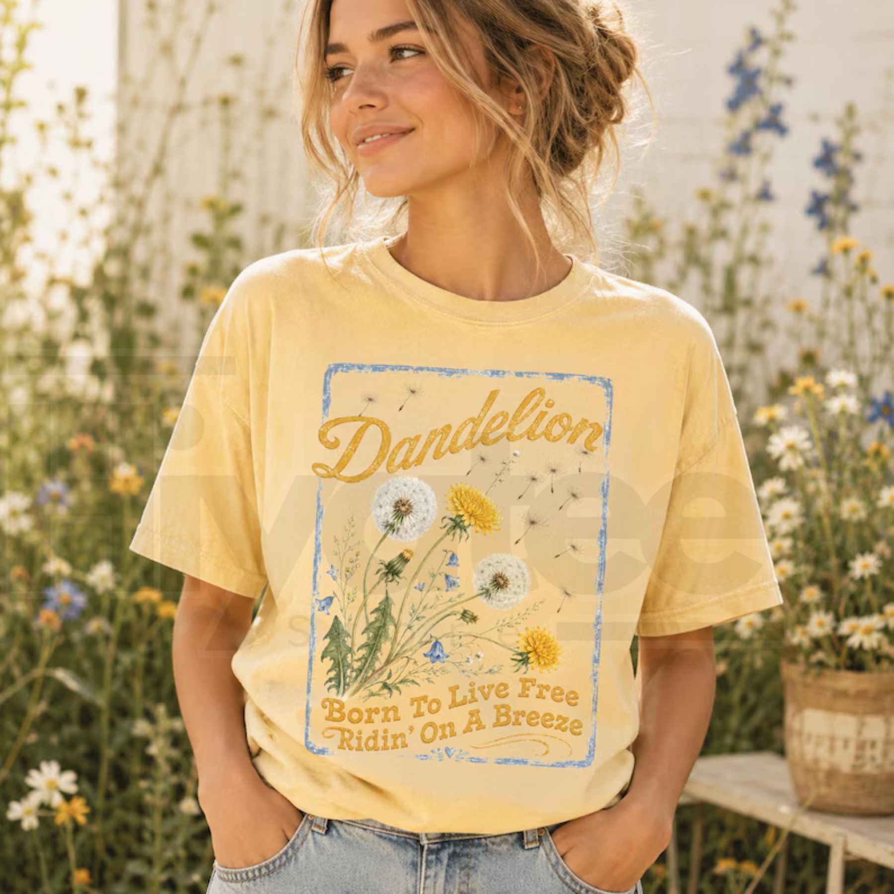 Comfort Colors Dandelion Shirt Country Music Graphic Tee Dandelion Lover Gift - Hiyatee