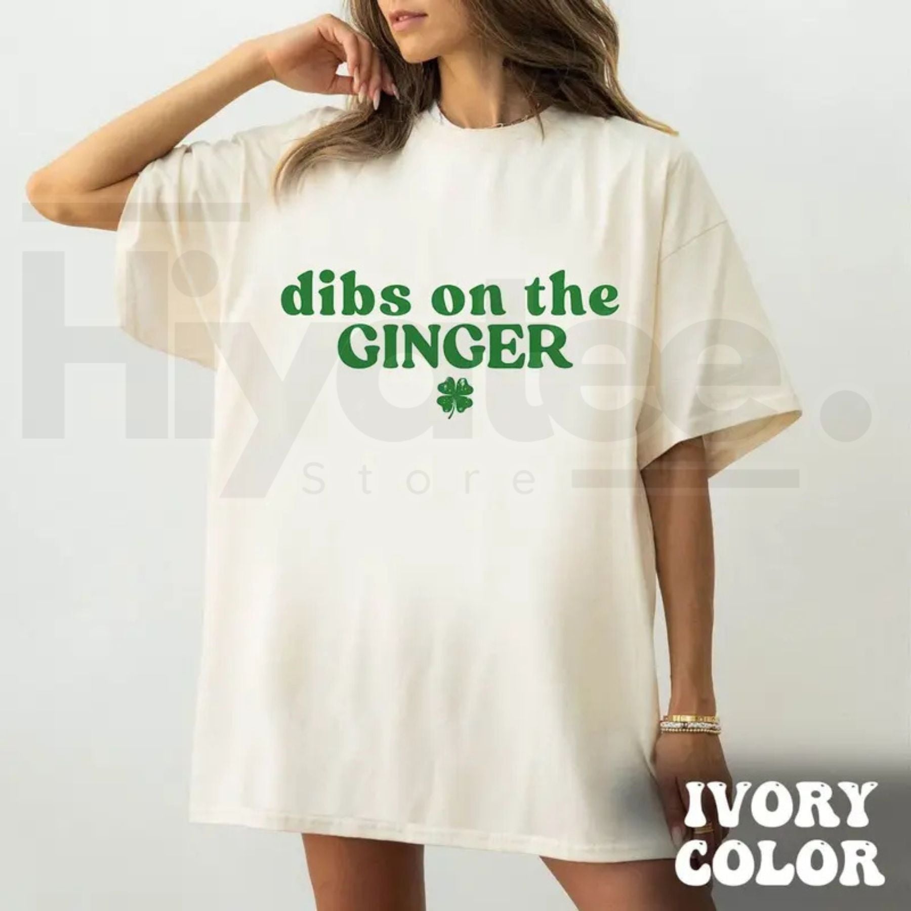 Comfort Colors® Dibs On The Ginger T-Shirt – Funny St. Patrick’s Day Redhead Shirt, Distressed Beer Irish Ginger Gift - Hiyatee