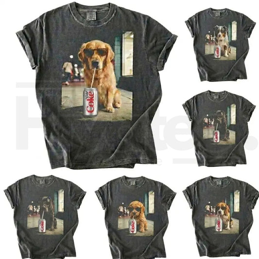 Comfort Colors Dog & Diet Coke Shirt – Funny Custom Dog Breed Tee - Hiyatee