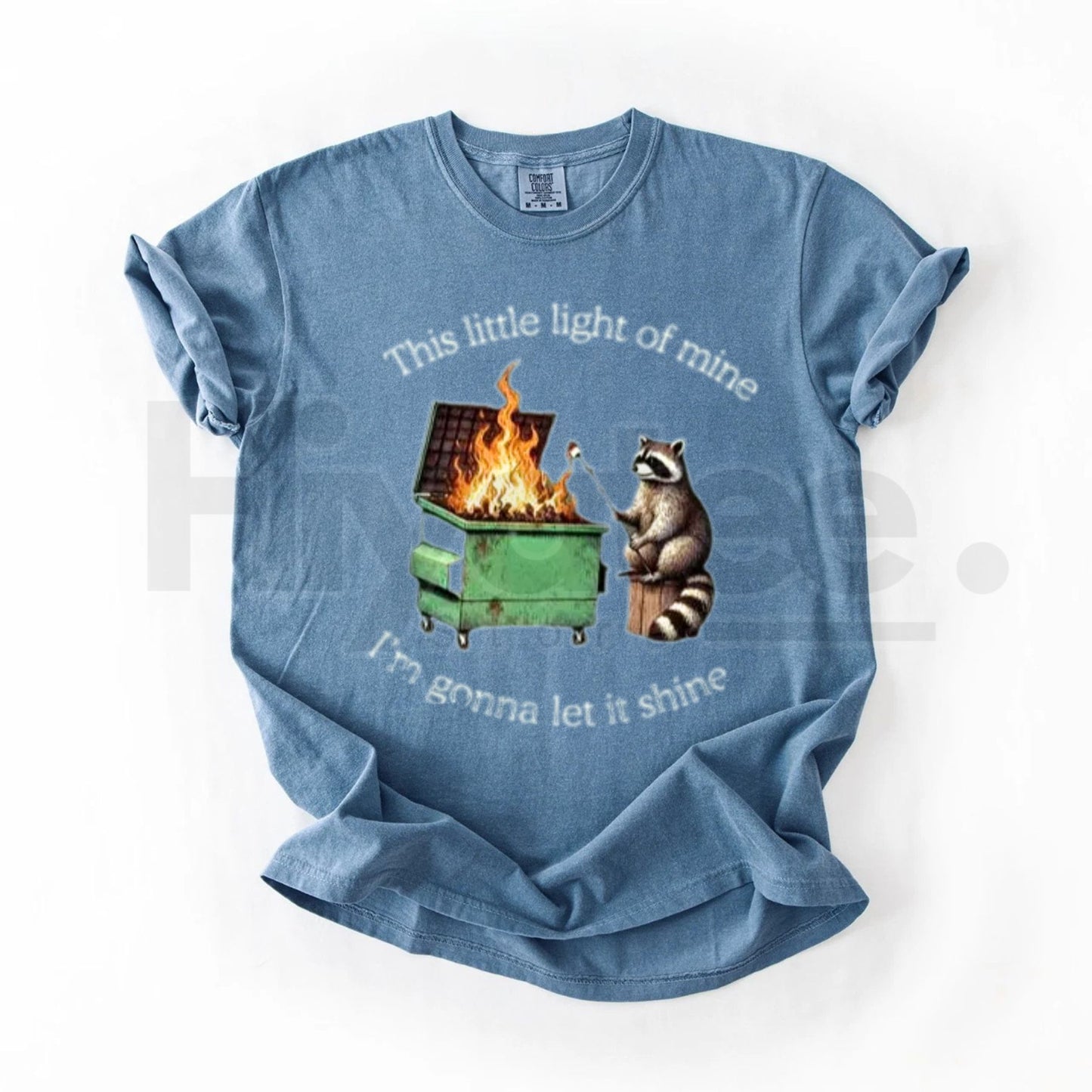 Comfort Colors® Dumpster Fire Raccoon T-Shirt - Hiyatee