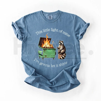 Comfort Colors® Dumpster Fire Raccoon T-Shirt - Hiyatee