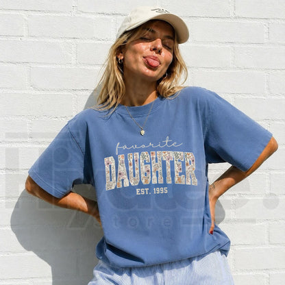 Comfort Colors Favorite Daughter Funny Gift Tee - Hiyatee