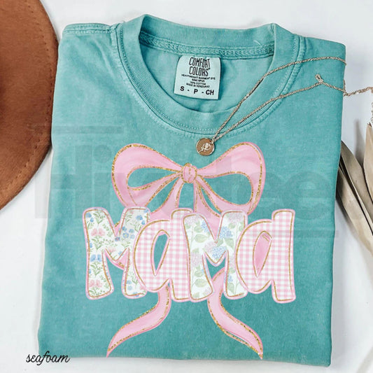Comfort Colors® Floral Mama Shirt – Trendy Flower Mom Spring Tee & Pregnancy Reveal Gift - Hiyatee