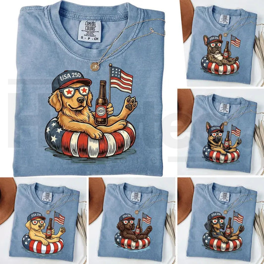 Comfort Colors® Funny 4th of July Dachshund Shirt – Patriotic 250th Anniversary Dog Lover Tee - Hiyatee
