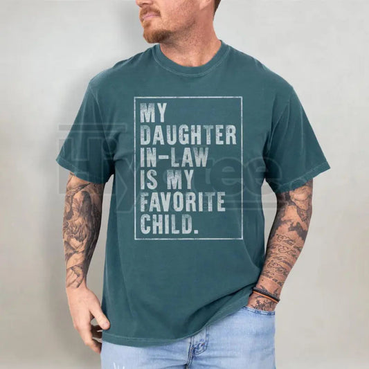 Comfort Colors Funny Daughter-in-Law Dad Shirt – Best Father-in-Law Gift, Perfect Father’s Day Present, Wedding Occasion Tee - Hiyatee