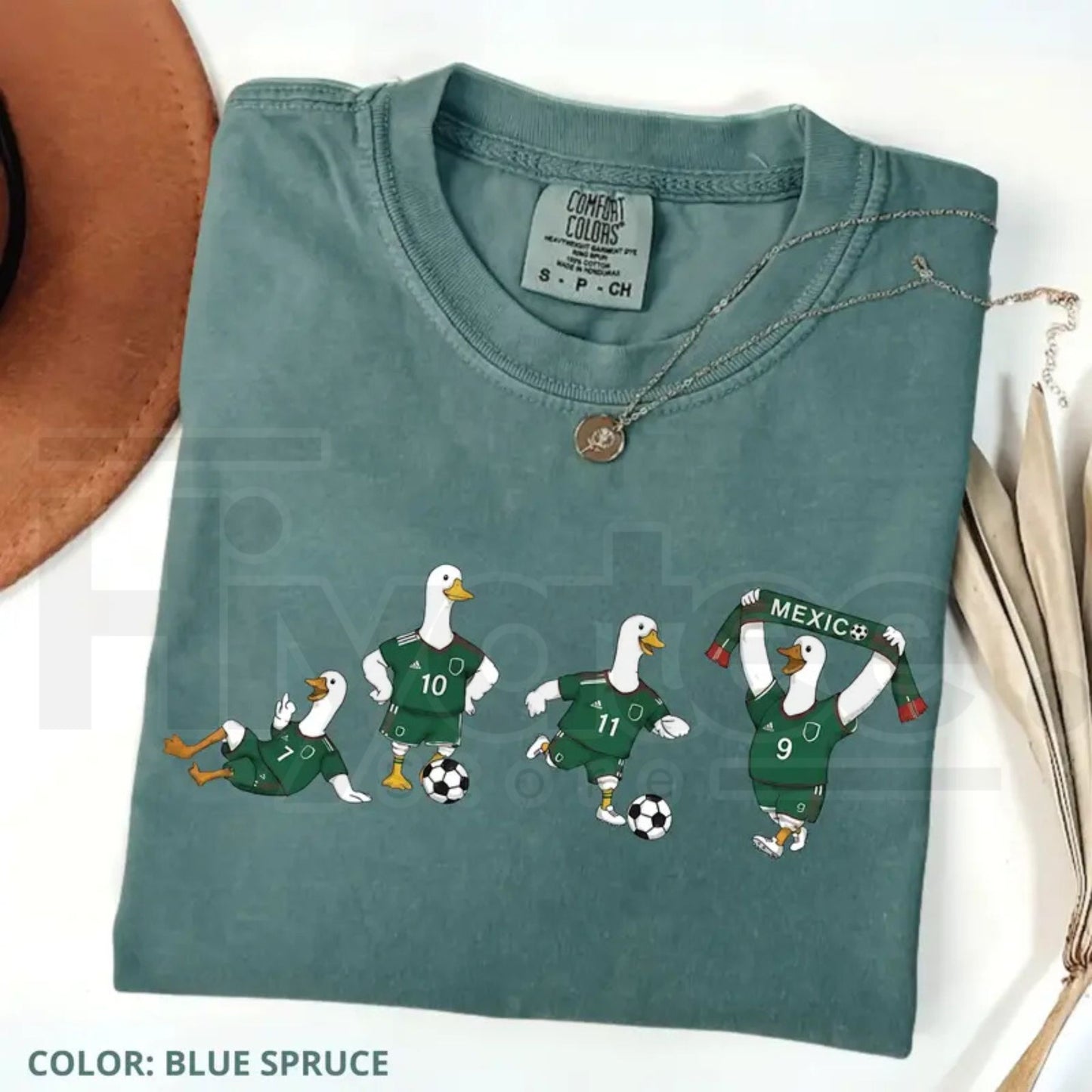 Comfort Colors Funny Goose Mexico Soccer T-Shirt – Retro Mexico Football Fan Game Day Graphic Tee - Hiyatee