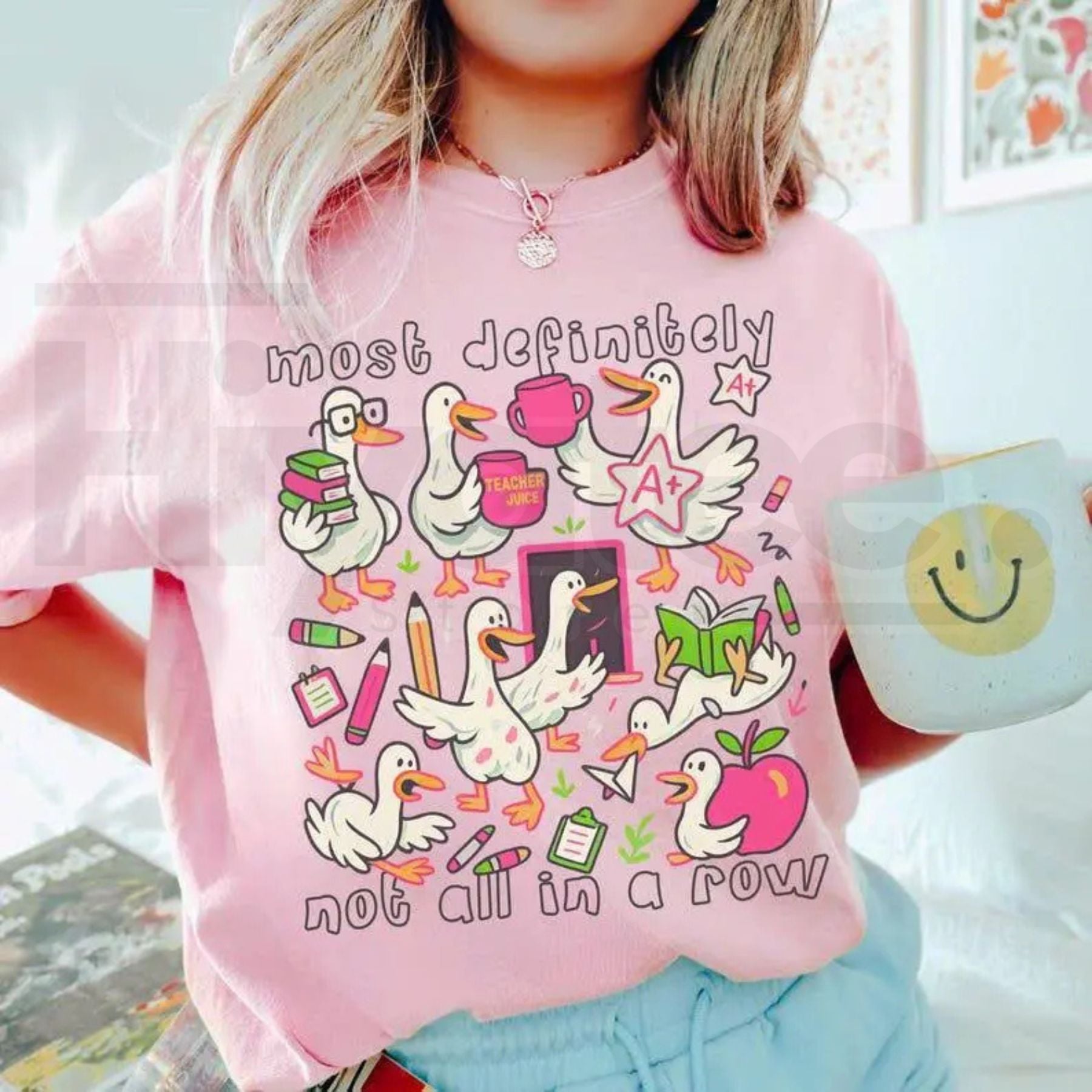 Comfort Colors® Funny Goose Teacher Shirt – Ducks In a Row Back to School Tee, Silly Goose Teacher Club Gift - Hiyatee