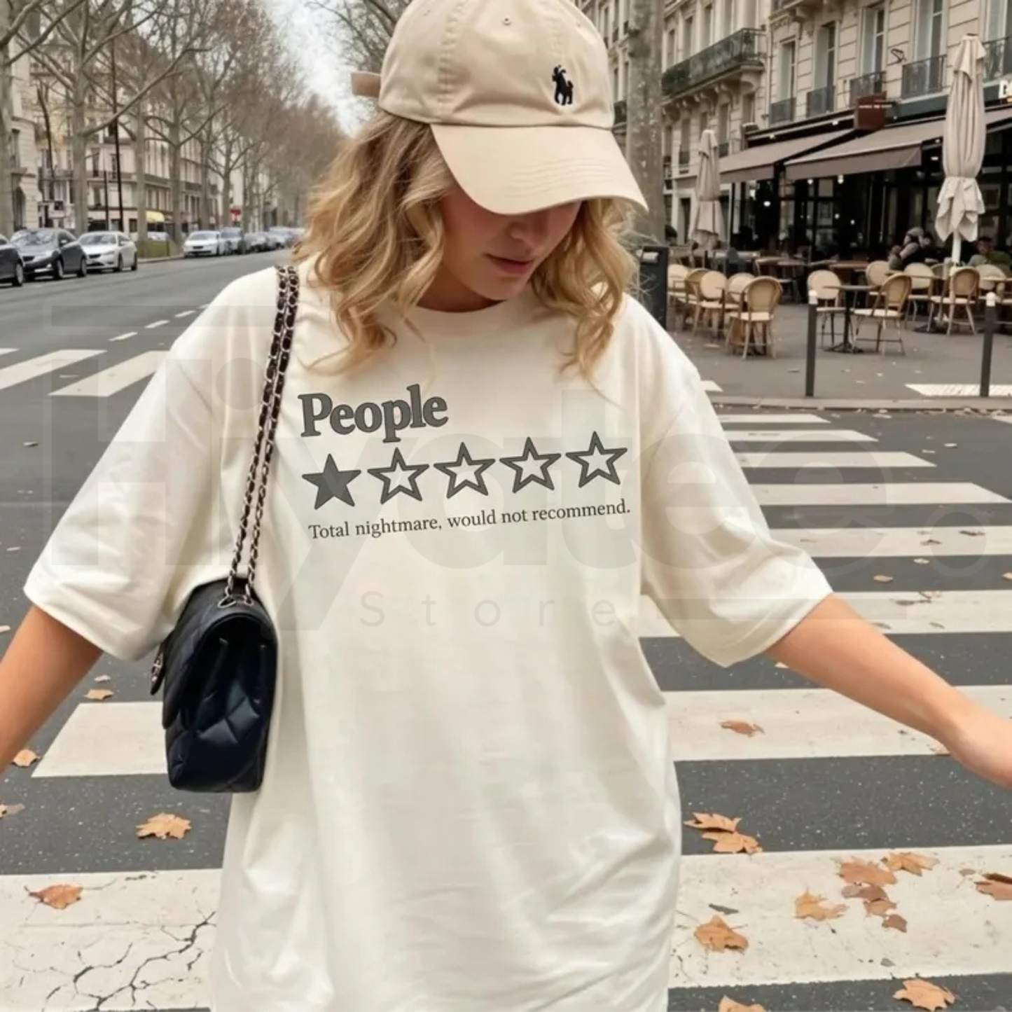 Comfort Colors Funny People One Star Review T-Shirt Sarcastic Introvert Humor Tee - Hiyatee