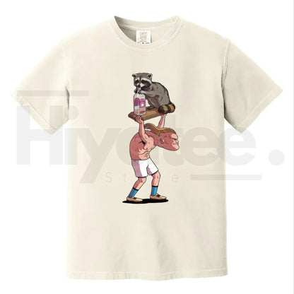 Comfort Colors Funny Raccoon Meme Soft  - Hiyatee
