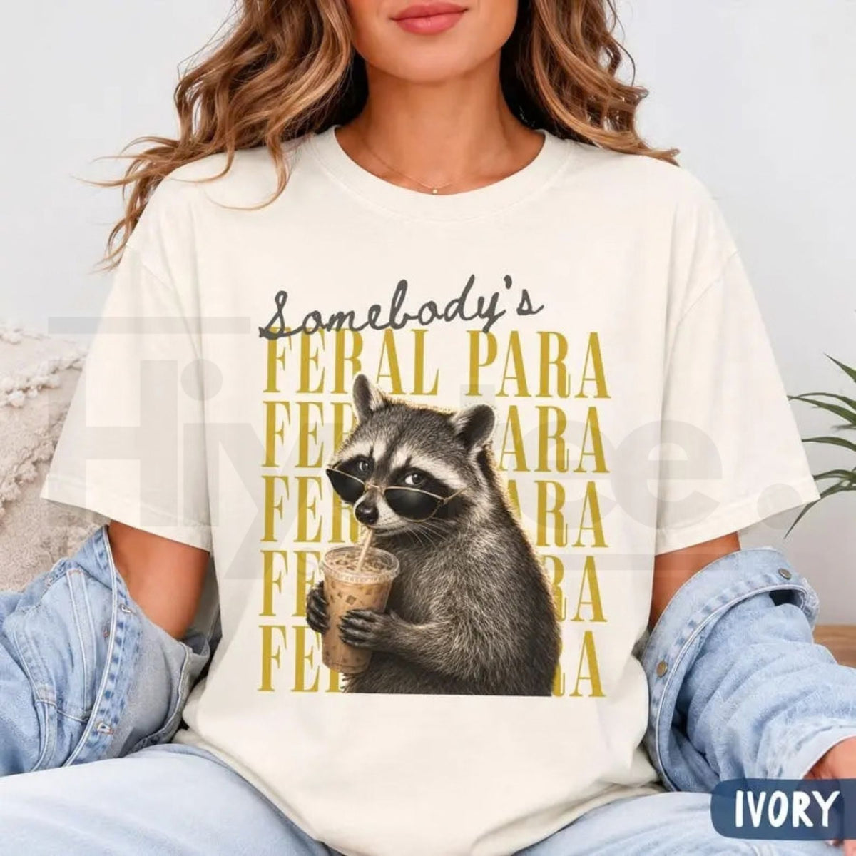Comfort Colors Funny Raccoon Paraprofessional Para Tee - Hiyatee
