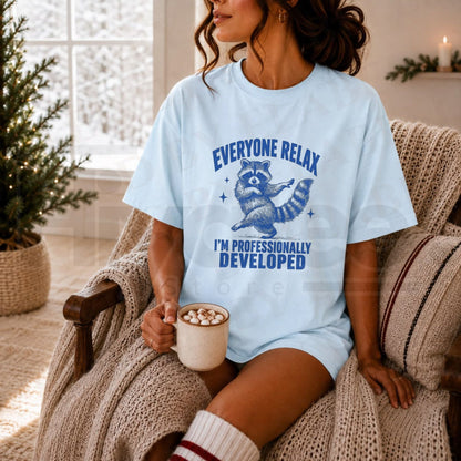Comfort Colors Funny Raccoon Teacher T-Shirt – Professionally Developed Tee - Hiyatee