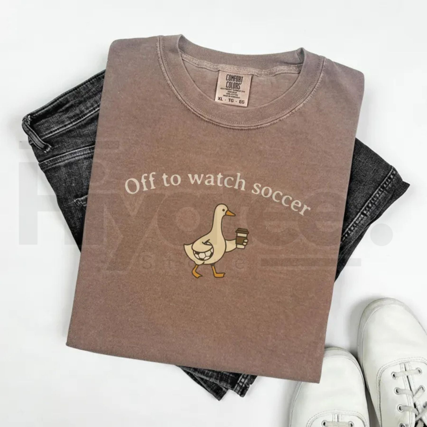 Comfort Colors® Funny Soccer Mom Goose T-Shirt – Silly Soccer Mama Mother’s Day Gift - Hiyatee