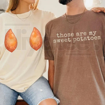 Comfort Colors Funny Sweet Potato Couples Thanksgiving Tee - Hiyatee