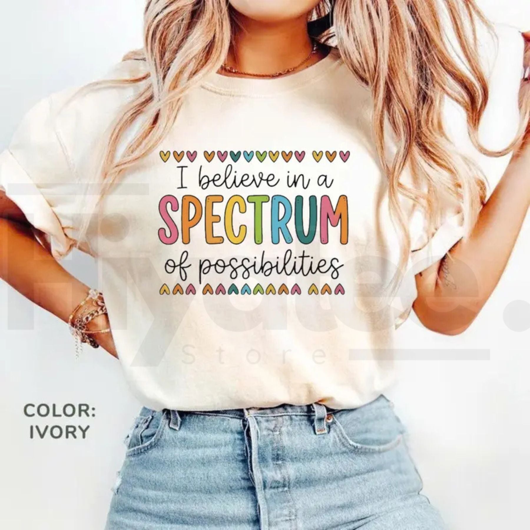 Comfort Colors® I Believe In A Spectrum Of Possibilities T-Shirt – SPED Teacher & Neurodiversity Gift - Hiyatee
