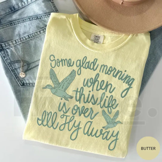 Comfort Colors® I’ll Fly Away Shirt – Vintage Faith Bird Graphic Hymn Tee - Hiyatee