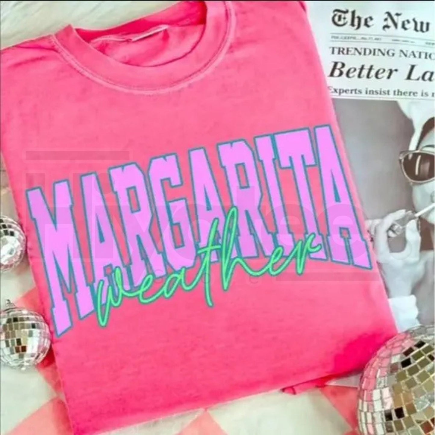 Comfort Colors® Margarita Weather Distressed T-Shirt – Trendy Summer & Vacation Graphic Tee - Hiyatee