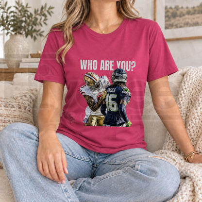 Comfort Colors Mike Evans Football T-Shirt – Who Are You Wide Receiver Graphic Tee - Hiyatee