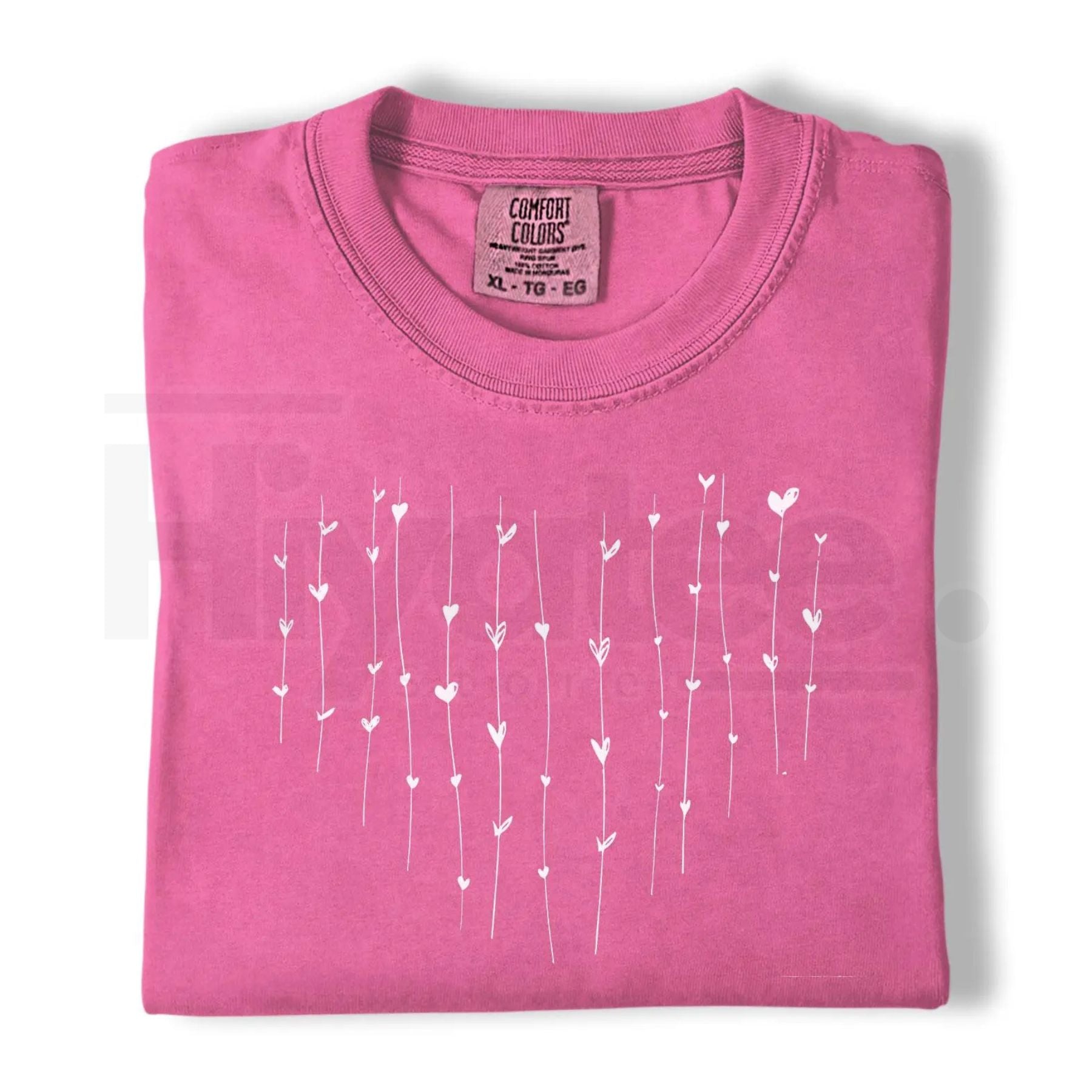 Comfort Colors® Minimalist Heart Shirt – Simple Valentine Graphic Tee, Aesthetic Love Line Art T-Shirt - Hiyatee