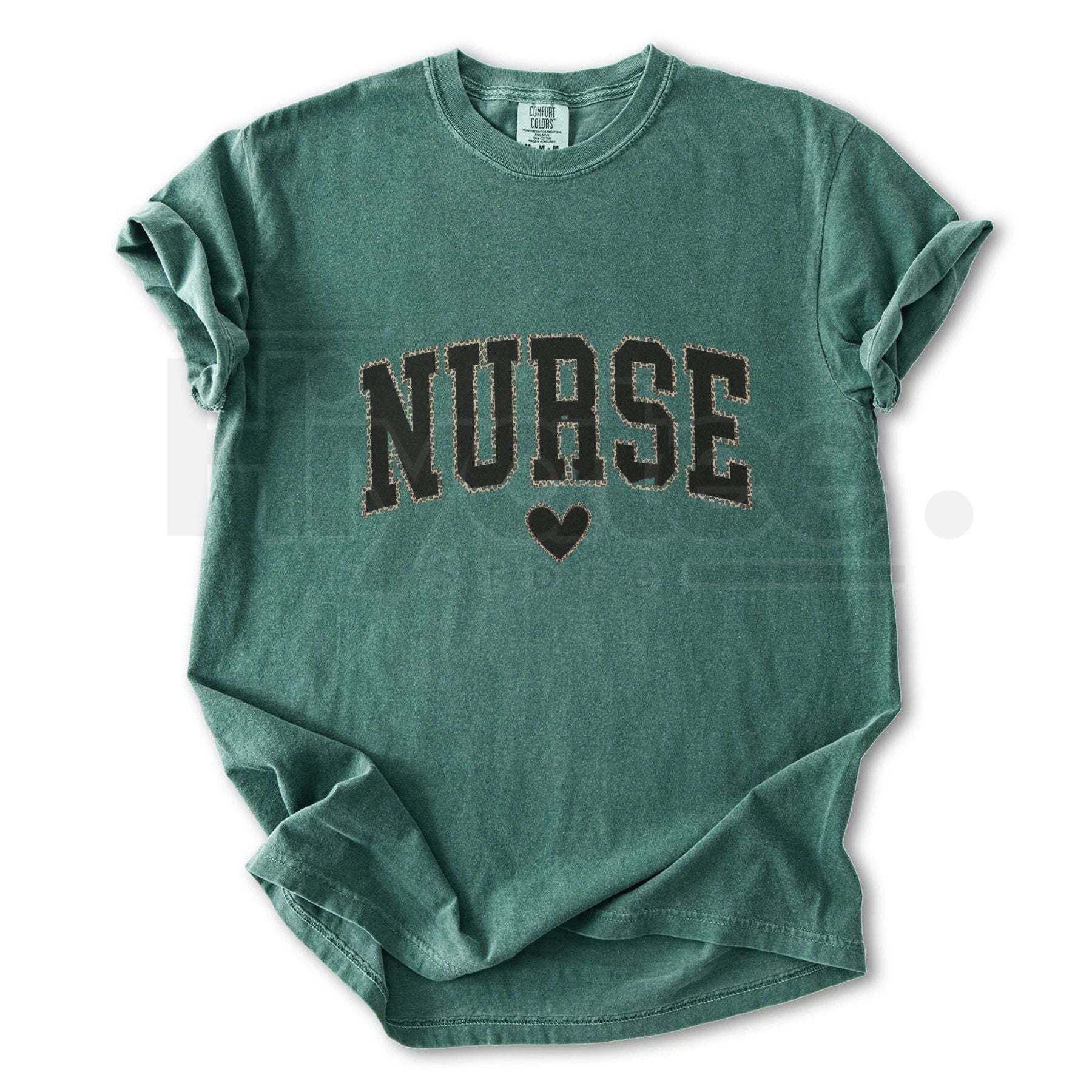 Comfort Colors® Nurse Leopard T-Shirt – Trendy Cheetah Print Nursing Tee, Cute Healthcare Gift - Hiyatee