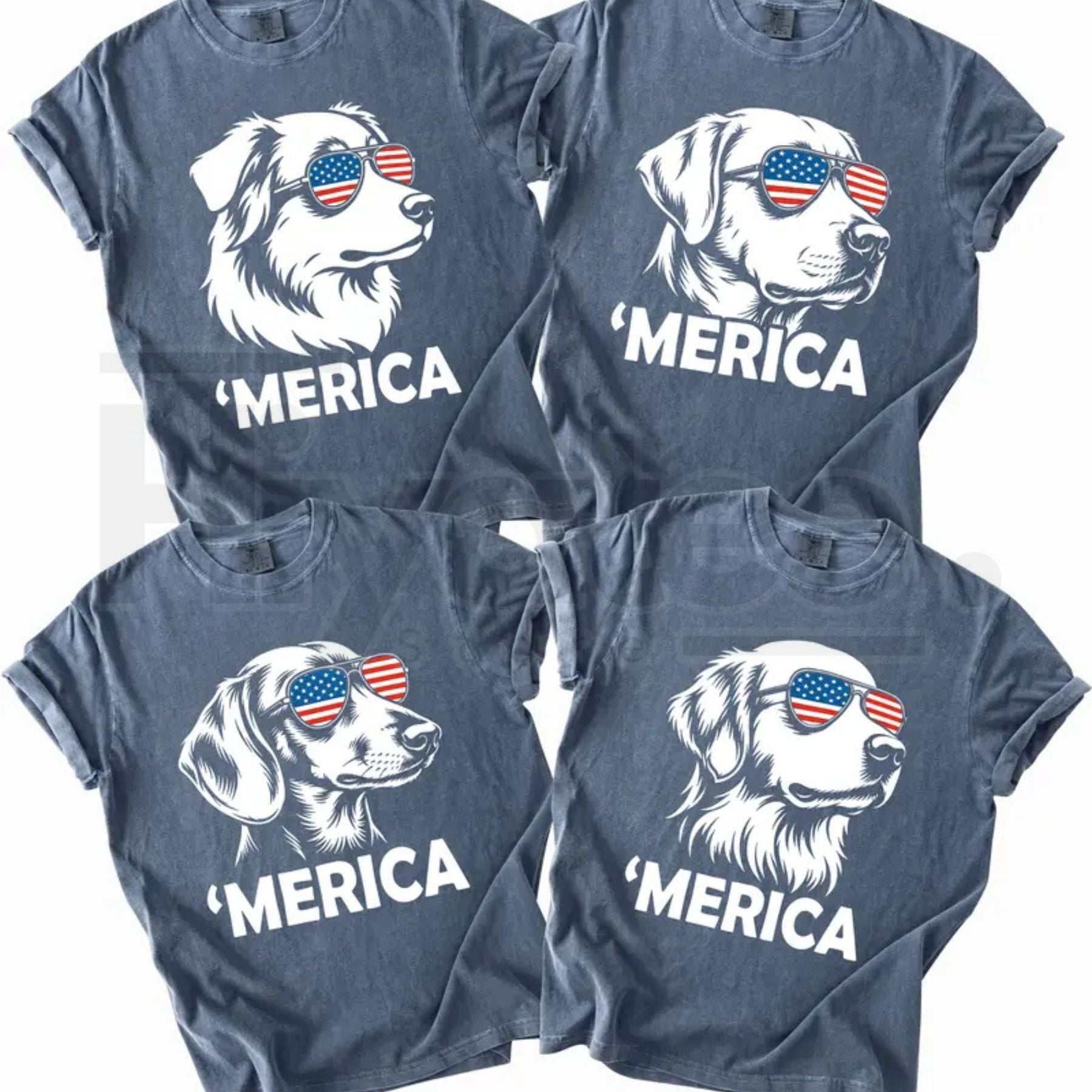 Comfort Colors® Patriotic 50+ Dog Breed Shirt – Funny 4th of July Merica Dog Tee - Hiyatee