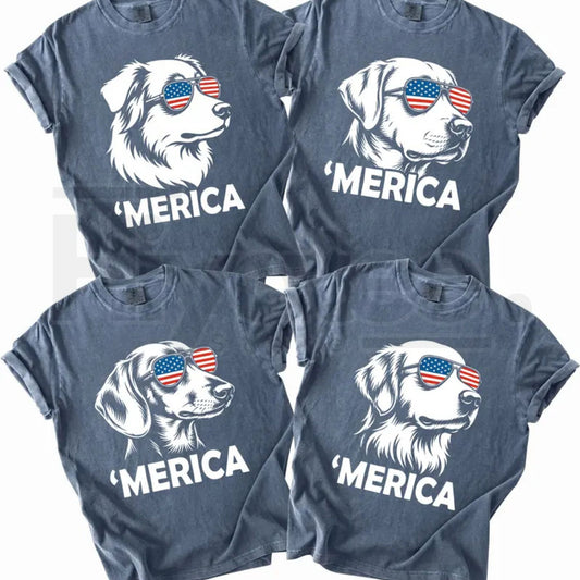 Comfort Colors® Patriotic 50+ Dog Breed Shirt – Funny 4th of July Merica Dog Tee - Hiyatee