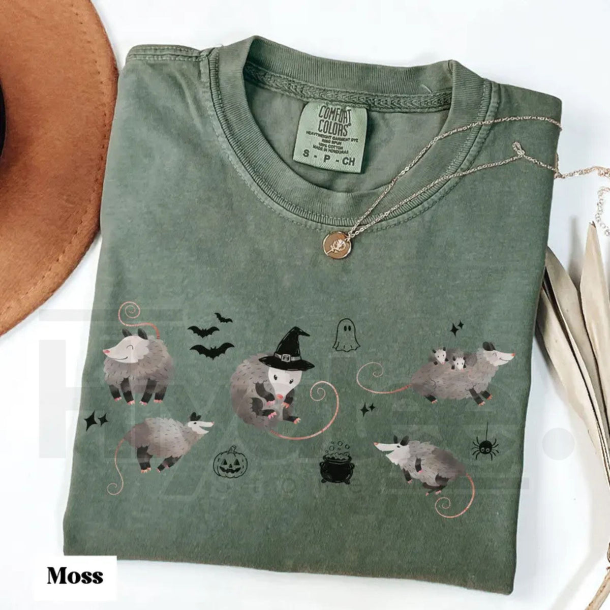 Comfort Colors Possum Shirt Halloween Opossum Cute Spooky Animal Graphic Tee - Hiyatee