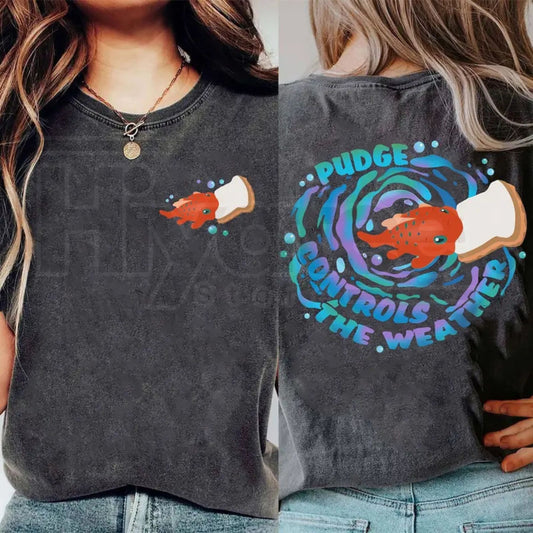 Comfort Colors® Pudge Controls The Weather Shirt – Fish Pudge Tropical Graphic Tee - Hiyatee