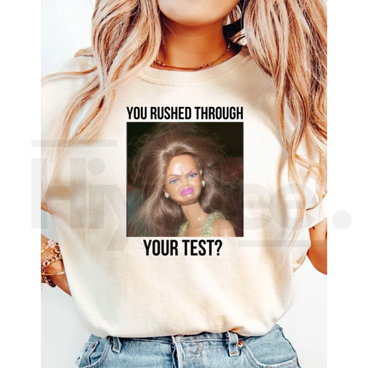 Comfort Colors® Retro Doll Test Day Teacher Shirt – Funny Final Exam Week Team Tee - Hiyatee