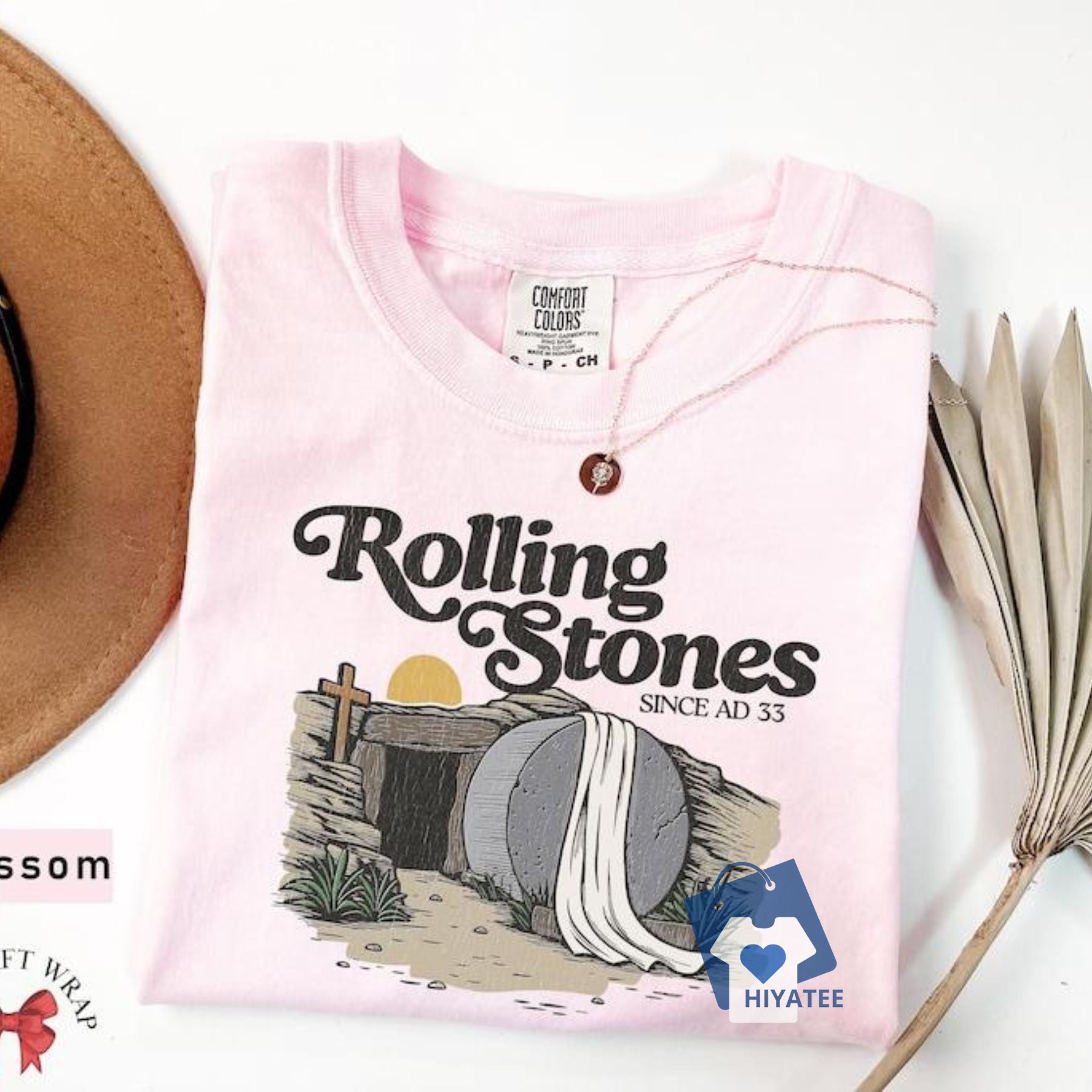 Comfort Colors Rolling Stones T-Shirt – Trendy Easter Christian Graphic Tee-Hiyatee