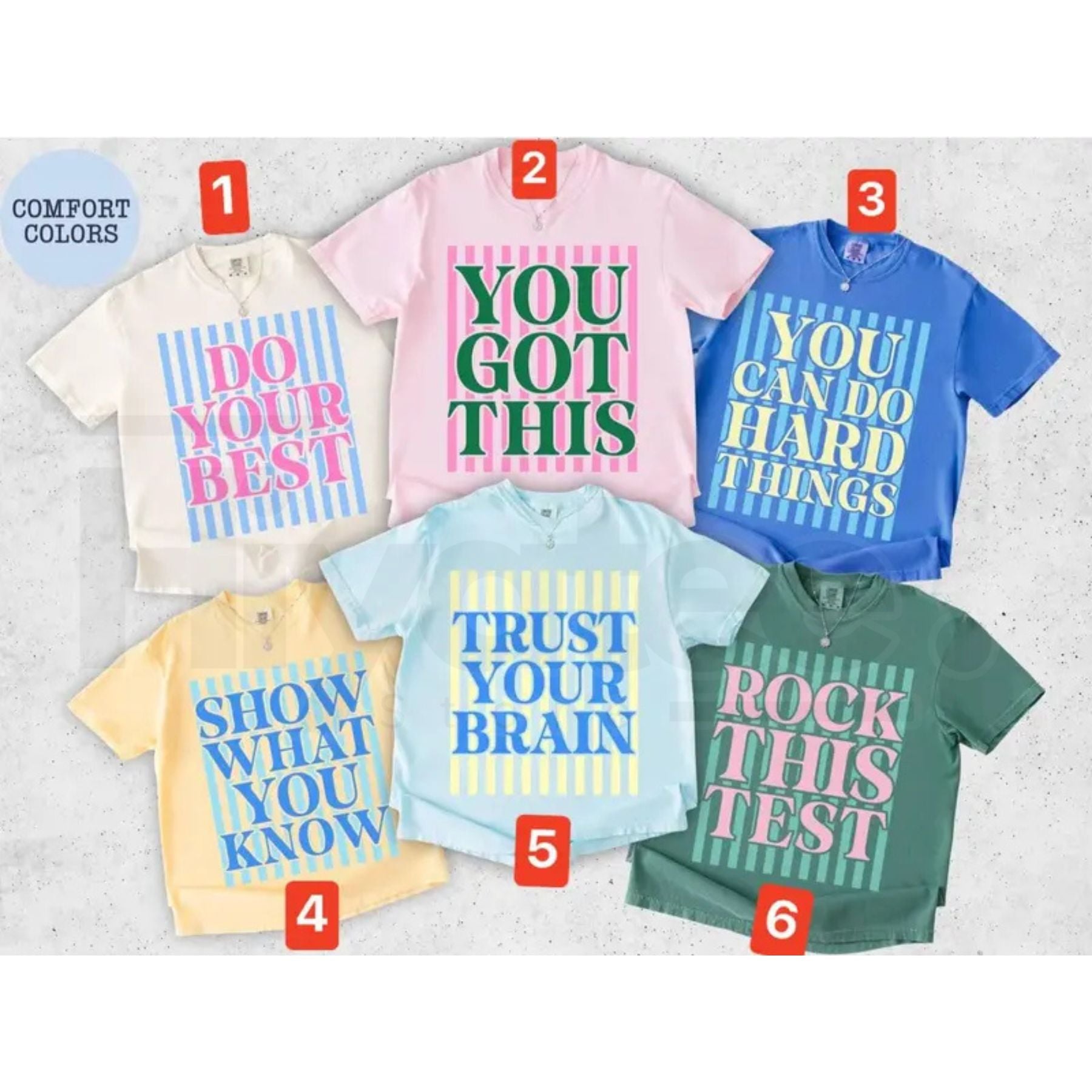 Comfort Colors® School Test Day Shirt – Motivational Student & Teacher Matching Tee.- Hiyatee