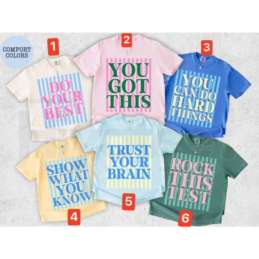 Comfort Colors® School Test Day Shirt – Motivational Student & Teacher Matching Tee.- Hiyatee