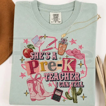 Comfort Colors She's a Teacher Custom Grade T-Shirt - Hiyatee