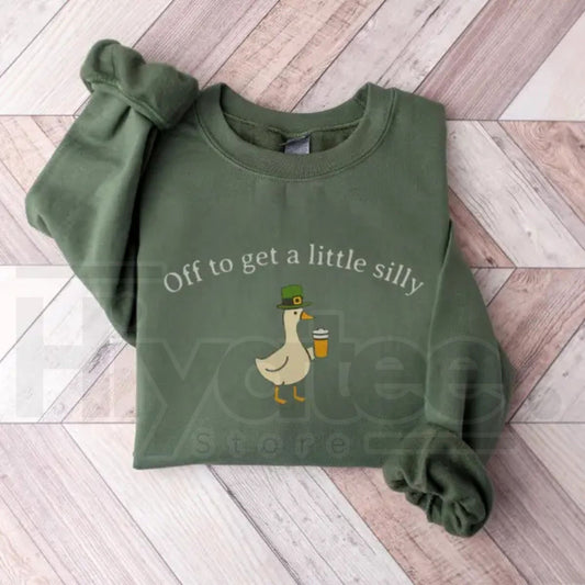 Comfort Colors St. Patrick’s Day Goose Sweatshirt: Funny Irish Crewneck - Hiyatee